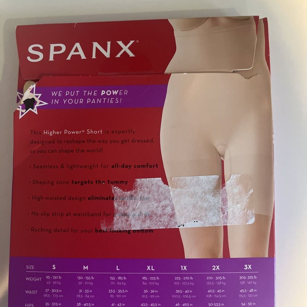 Spanx Women's Higher Power Shorts Small Very Black - Picture 3 of 3